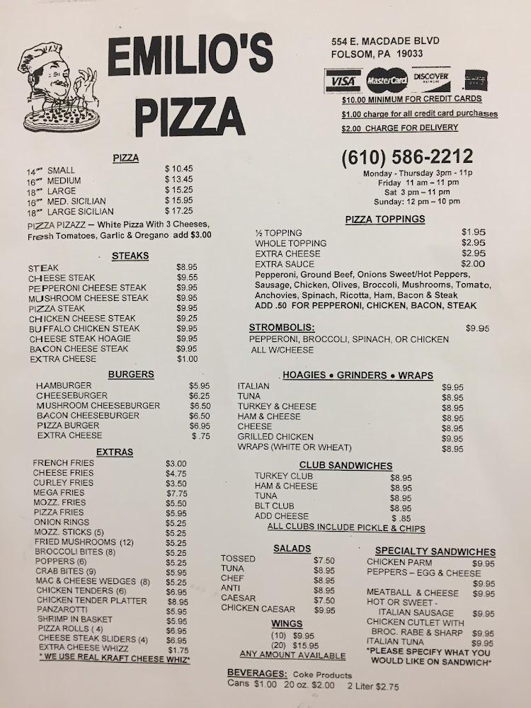 Emilio's Pizza Steak