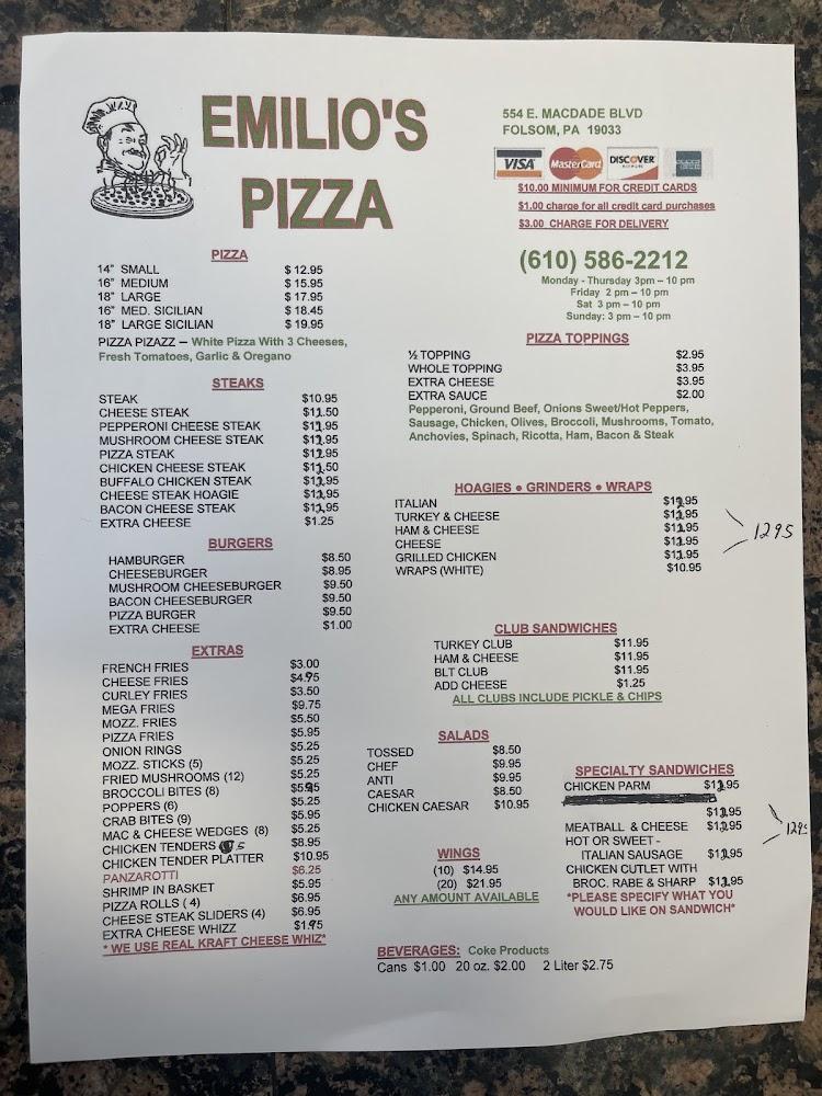 Emilio's Pizza Menu image 4