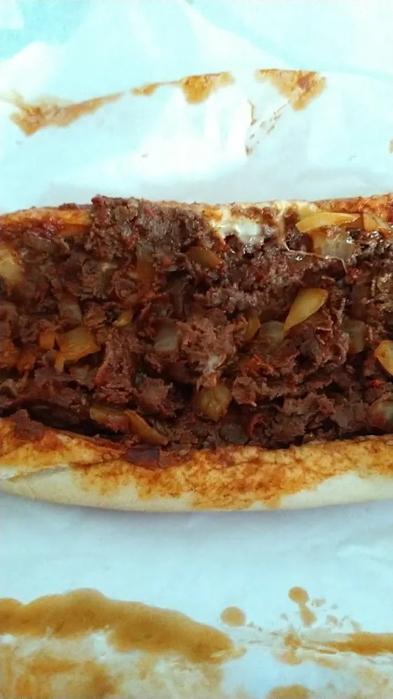 Pizza Steak with Fried Onions